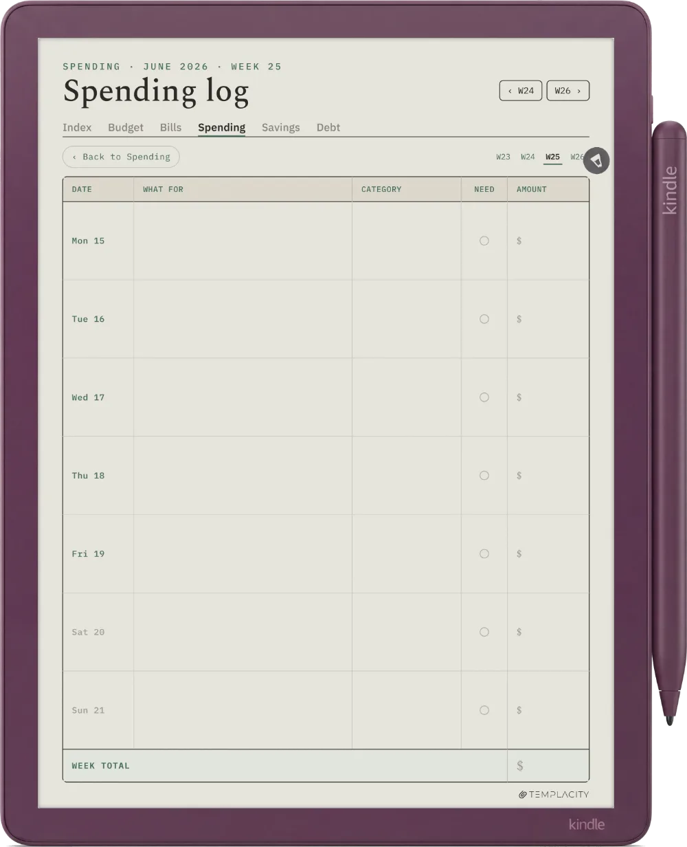 The Planner · Budget Kindle Scribe Colorsoft page 3