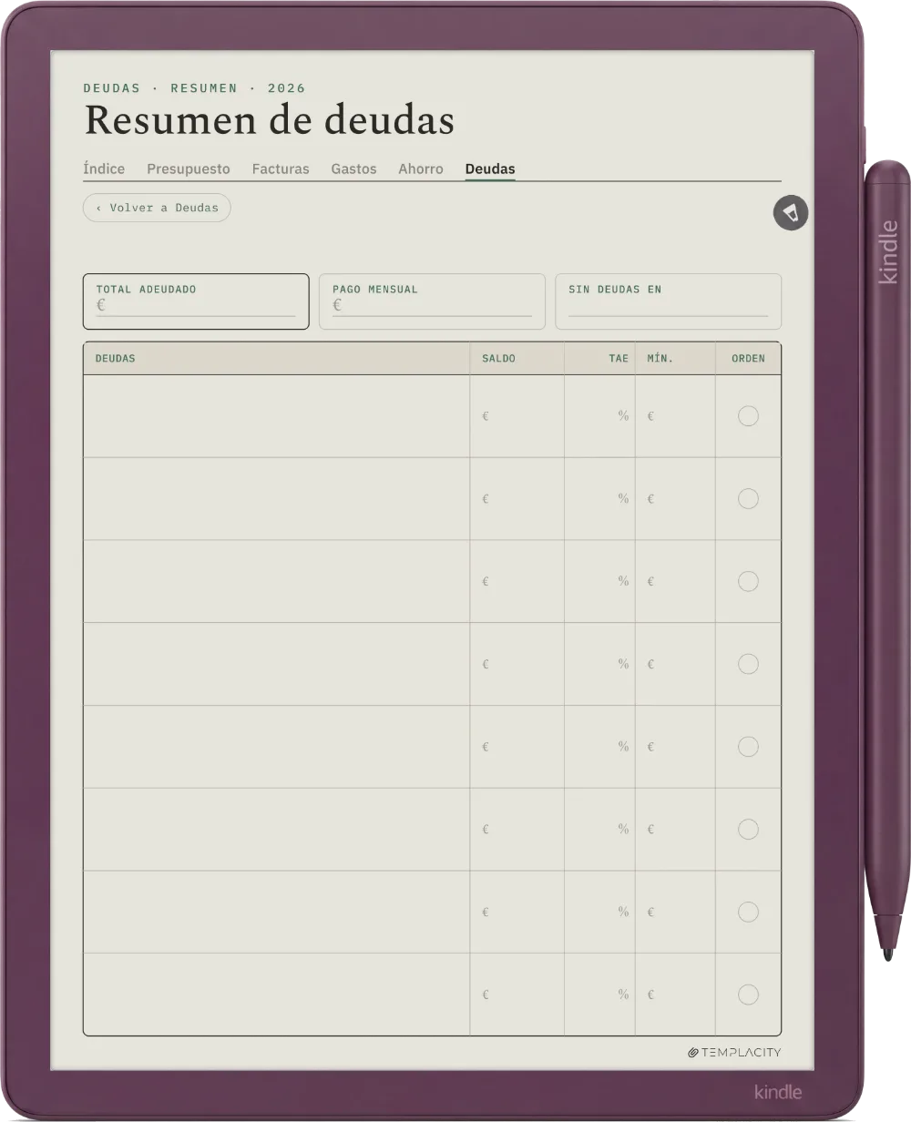 The Planner · Presupuesto Kindle Scribe Colorsoft página 5