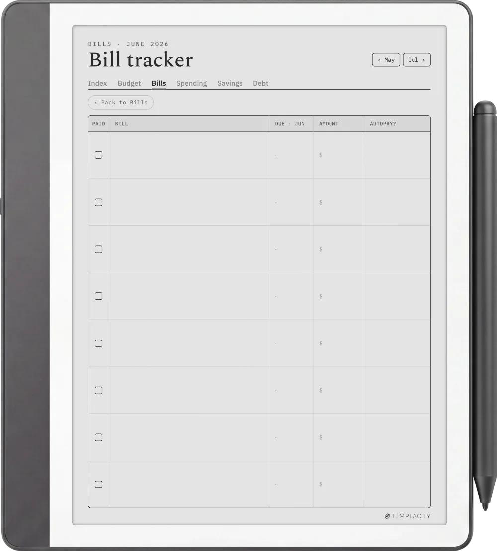 The Planner · Budget Kindle Scribe page 2