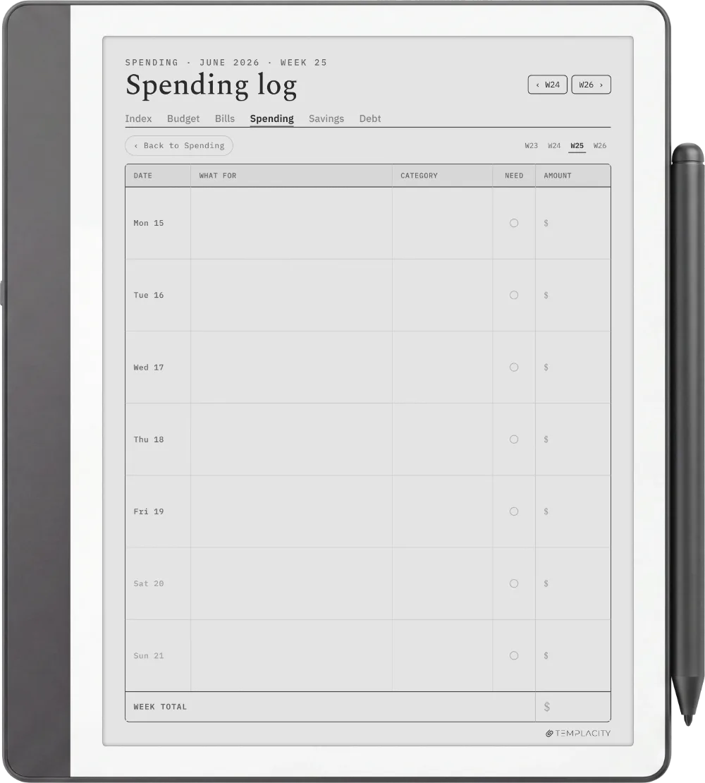 The Planner · Budget Kindle Scribe page 3