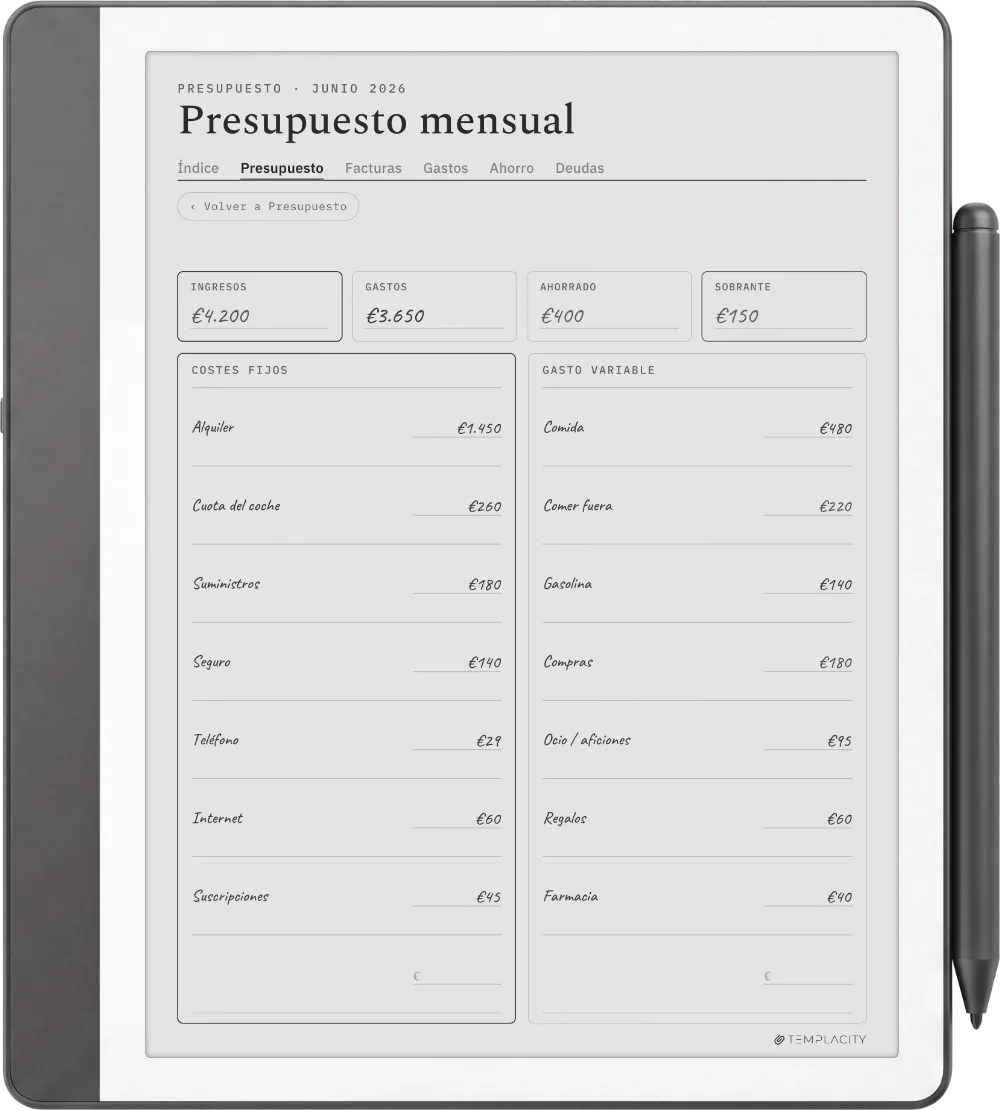 The Planner en el Kindle Scribe