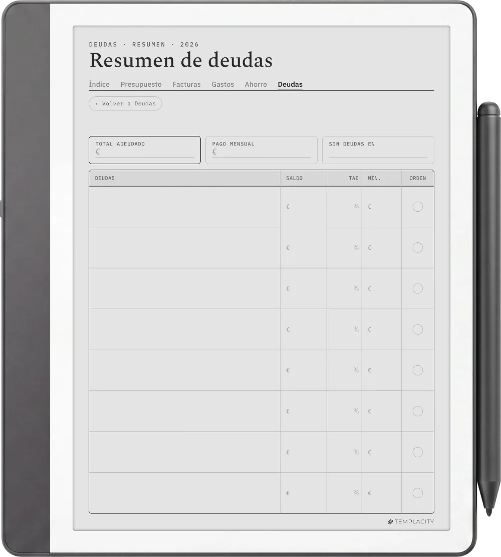 The Planner · Presupuesto Kindle Scribe página 5