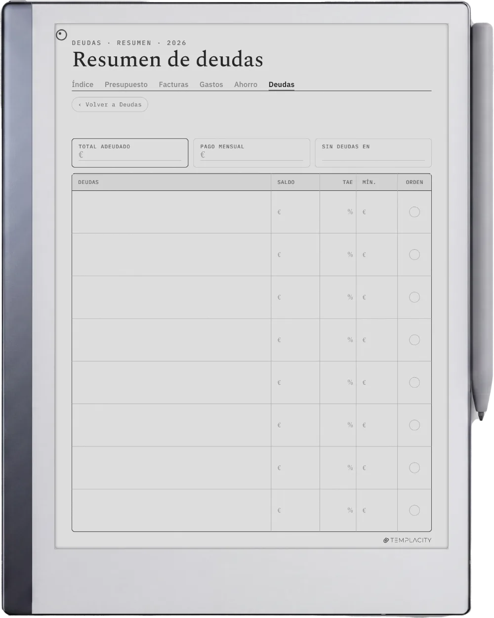 The Planner · Presupuesto reMarkable 2 página 5