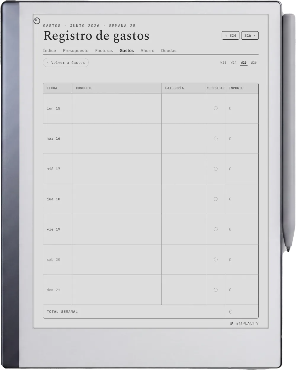 The Planner · Presupuesto reMarkable 2 página 3