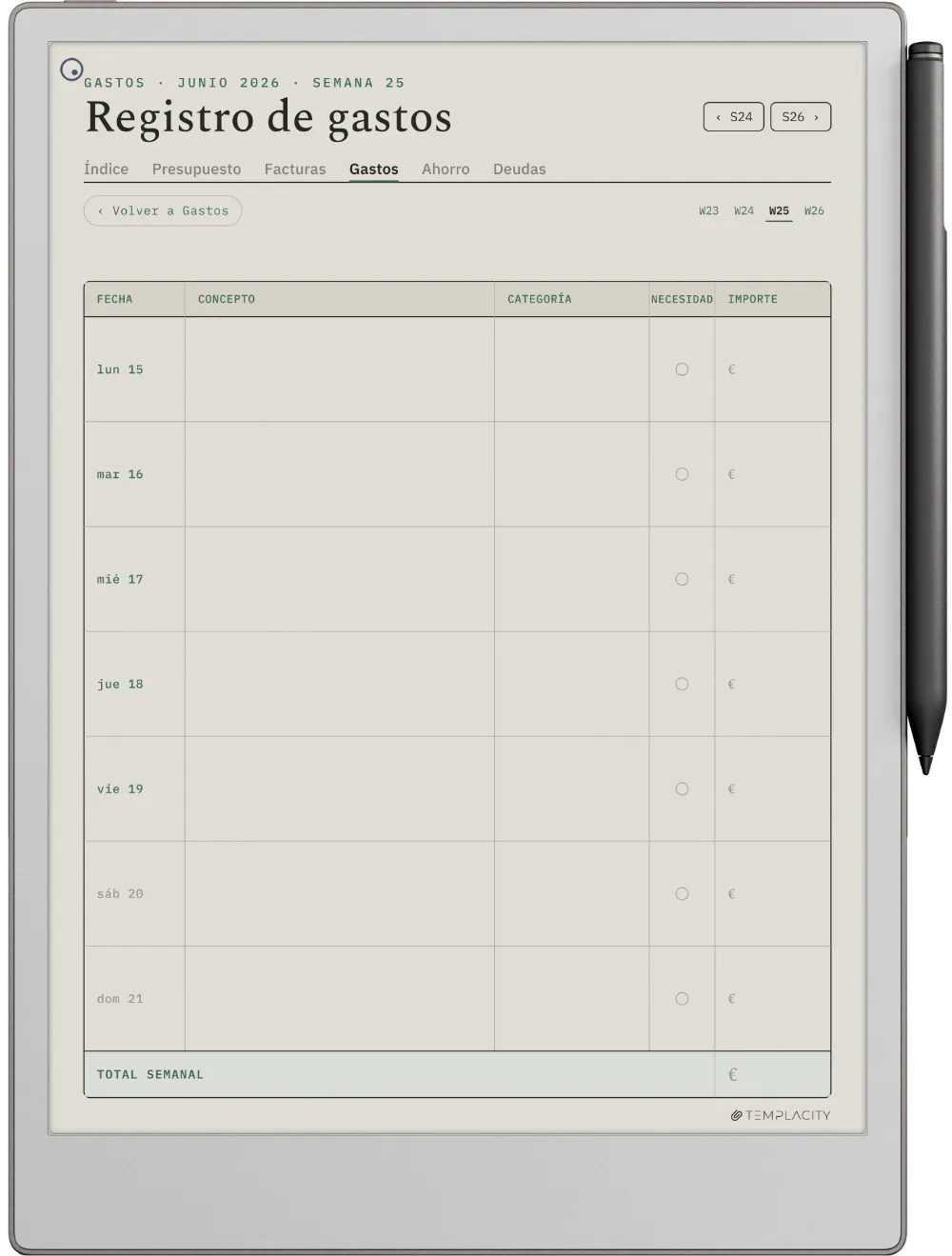 The Planner · Presupuesto reMarkable Paper Pro página 3