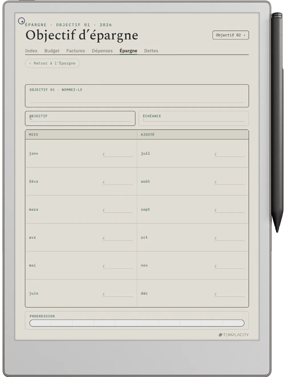 The Planner · Budget reMarkable Paper Pro page 4