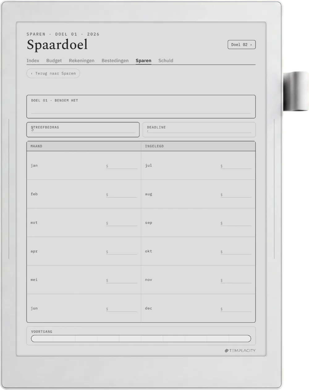 The Planner · Budget Supernote Manta pagina 4