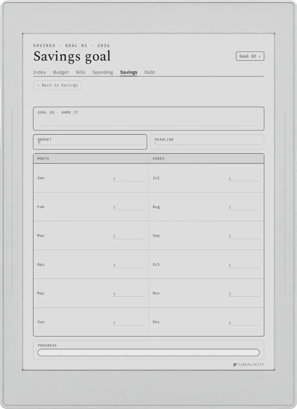 The Planner · Budget Supernote Nomad page 4