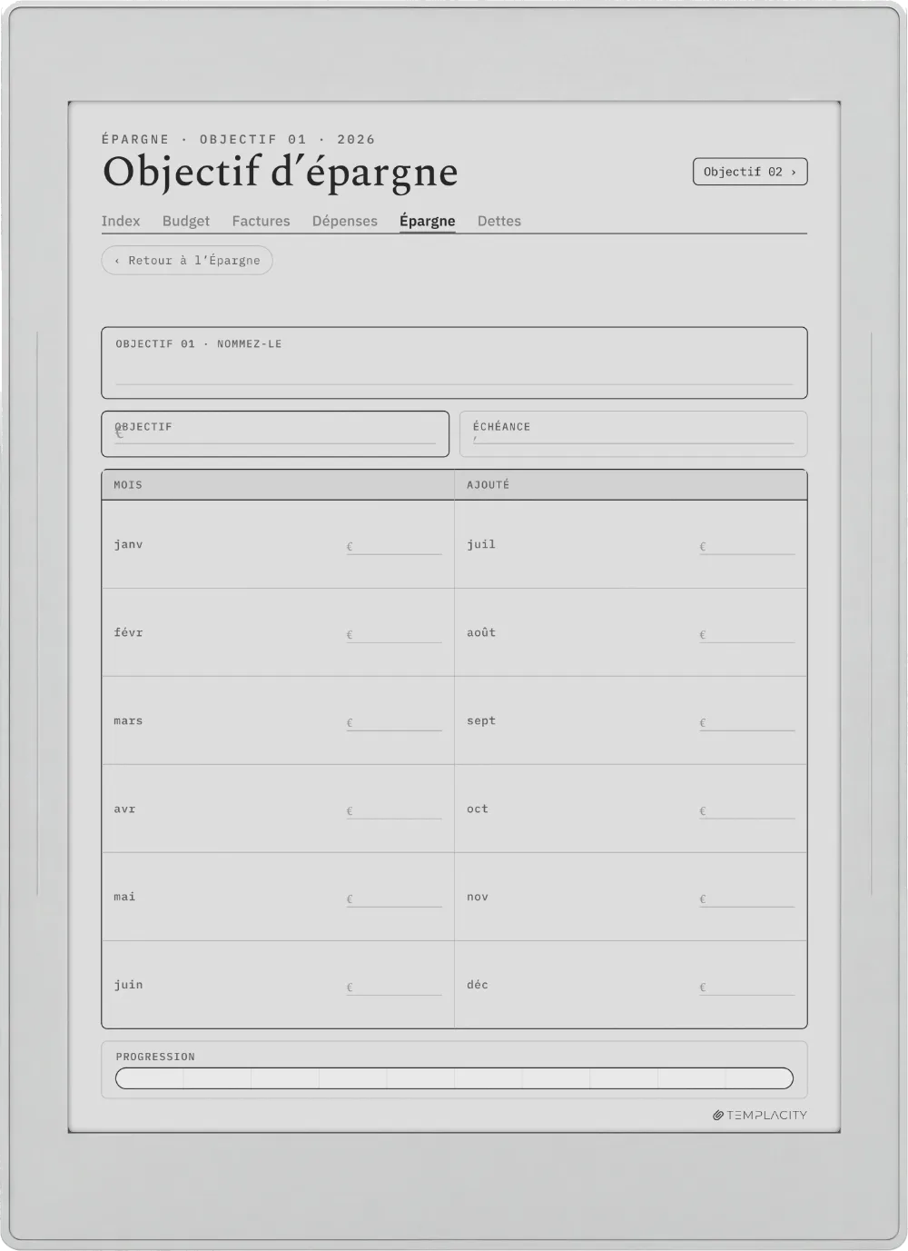The Planner · Budget Supernote Nomad page 4