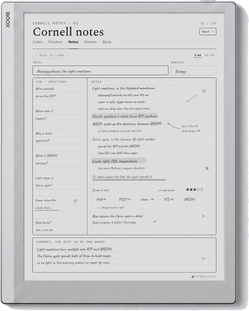 The Planner on the Boox Go 10.3