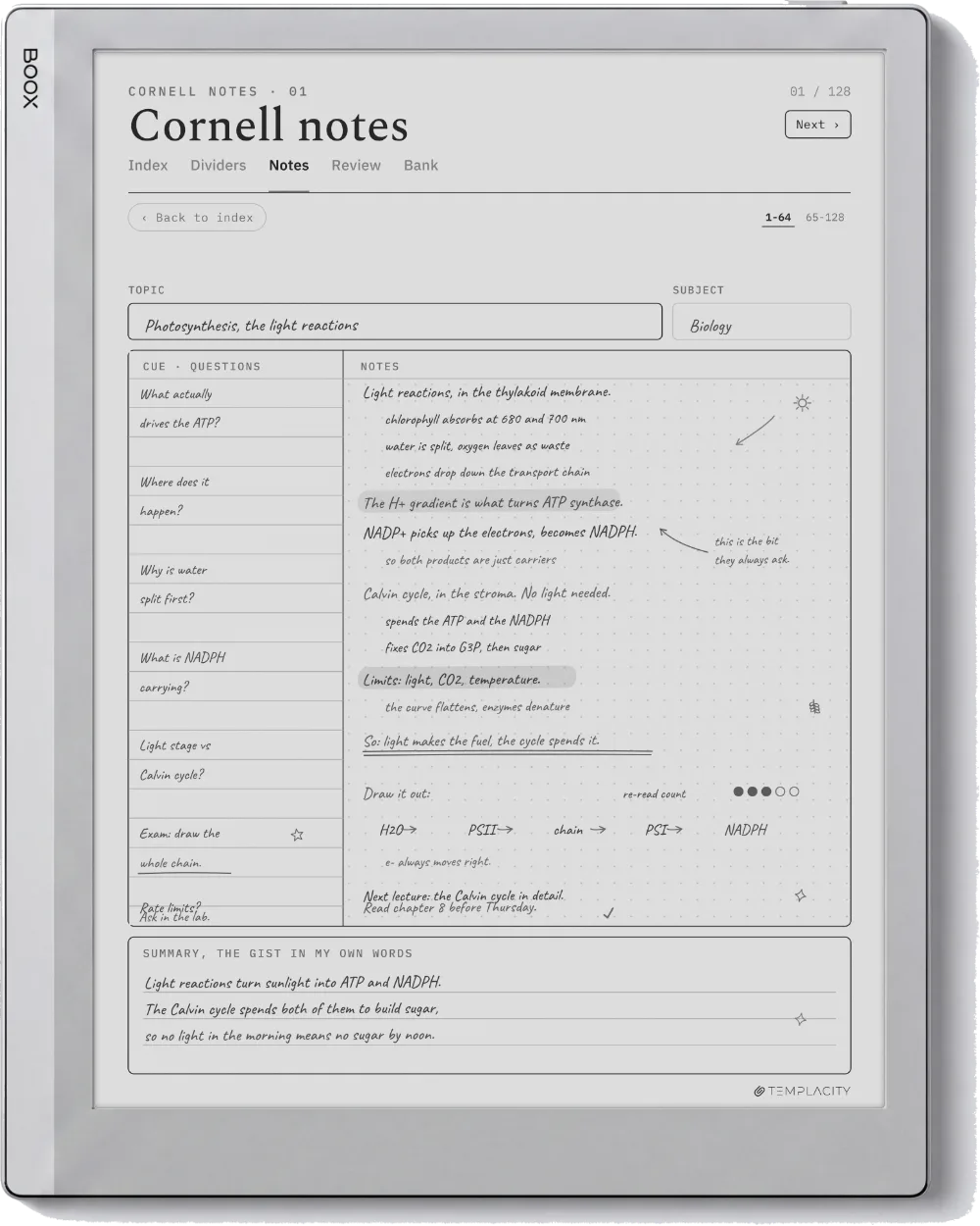 The Planner on the Boox Go 10.3