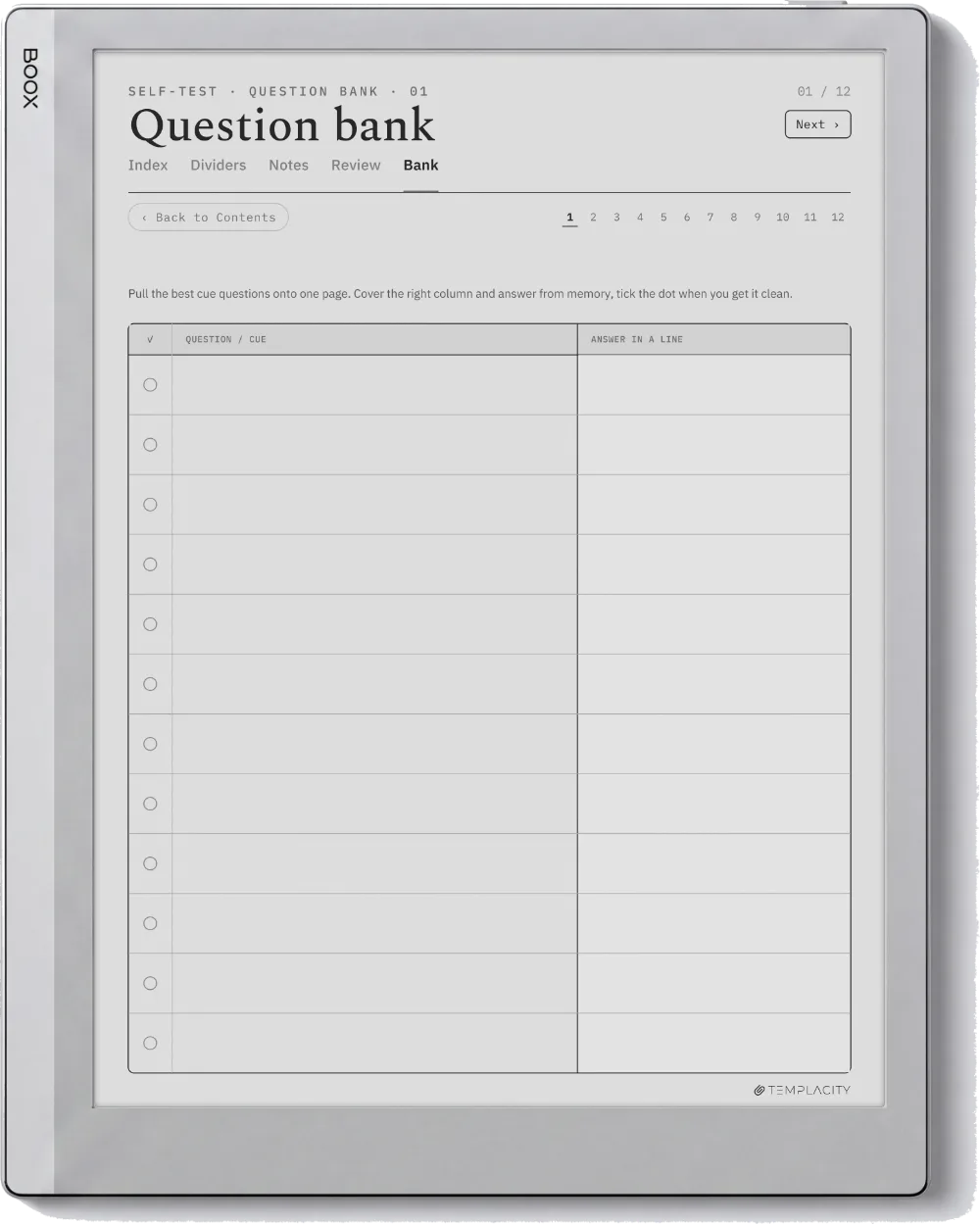 The Planner · Cornell Notes Boox Go 10.3 page 3