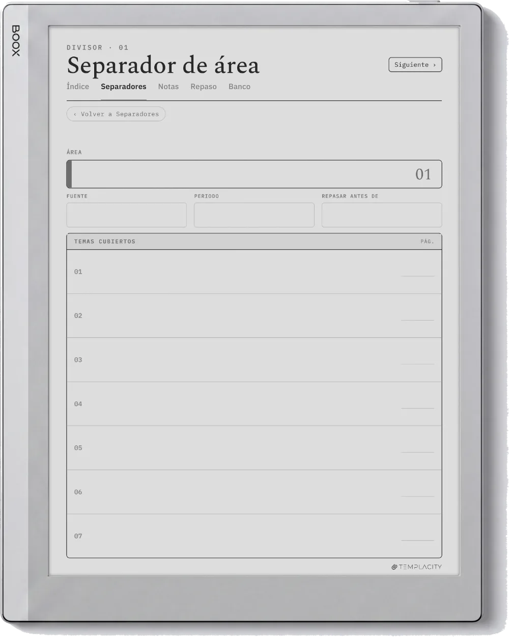 The Planner · Notas Cornell Boox Go 10.3 página 4