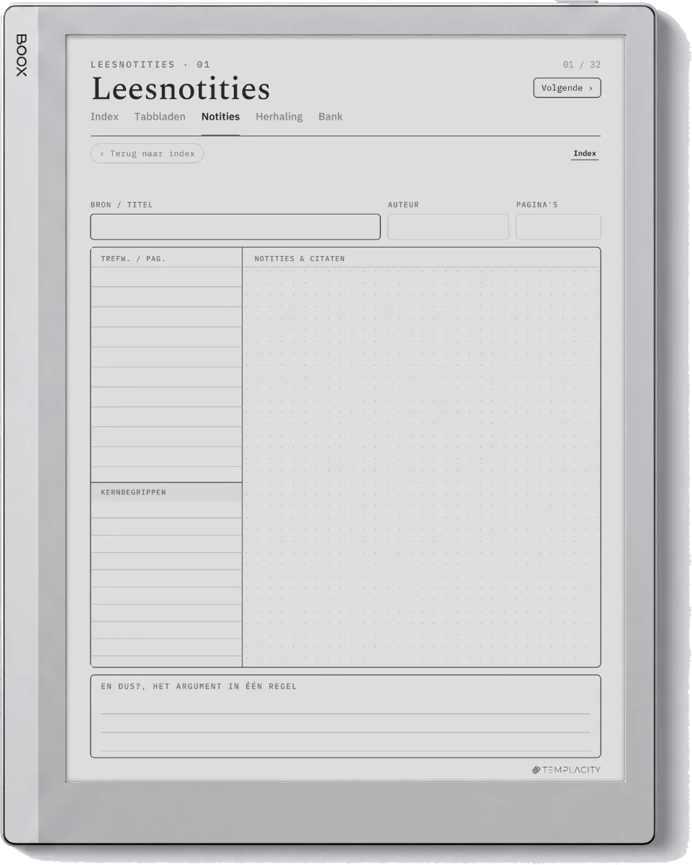 The Planner · Cornell-notities Boox Go 10.3 pagina 5