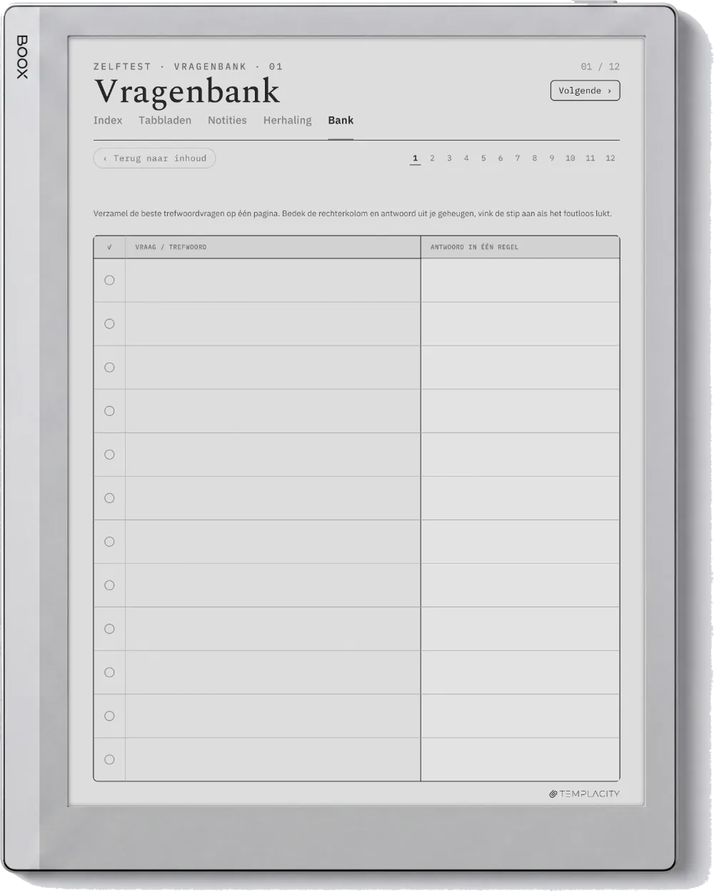 The Planner · Cornell-notities Boox Go 10.3 pagina 3
