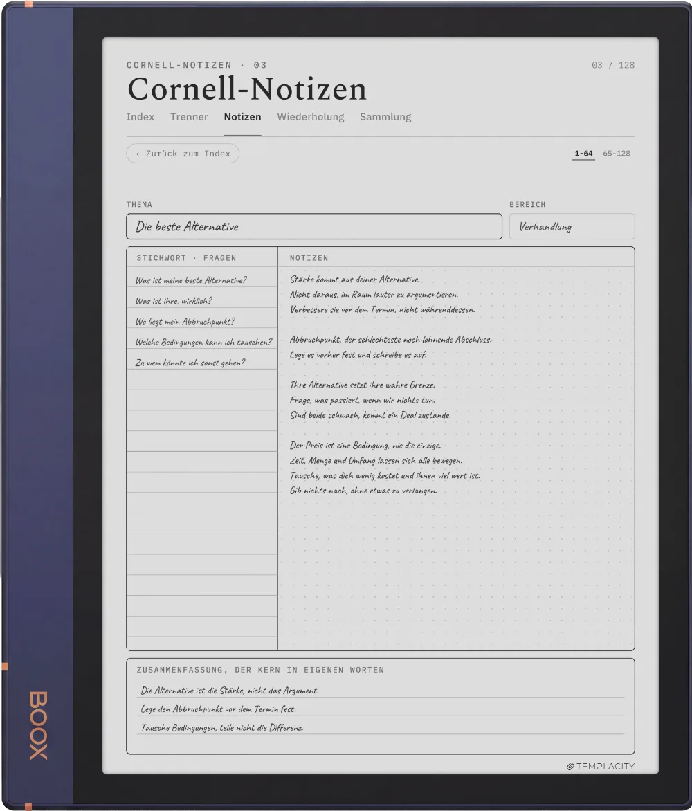 The Planner auf dem Boox Note Air2