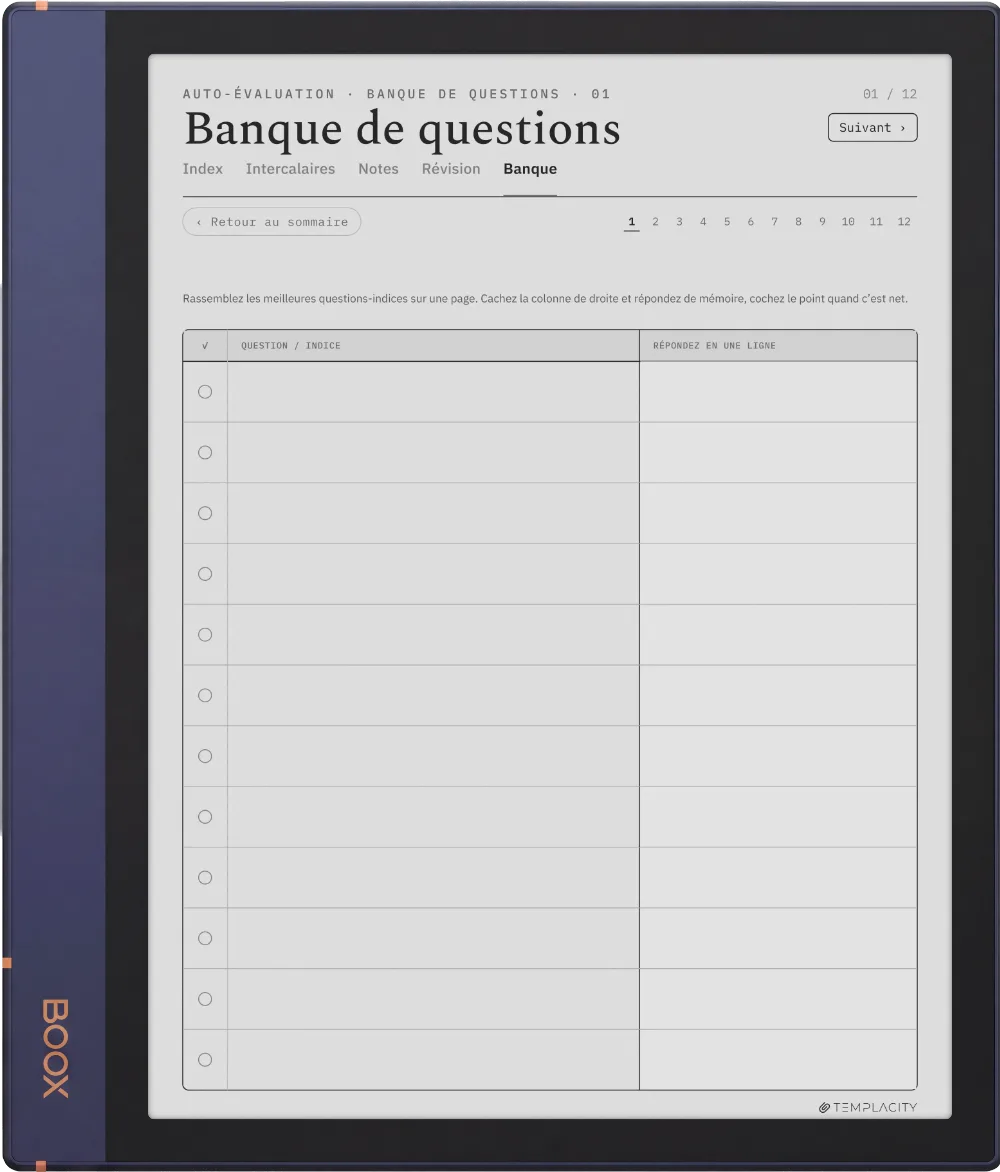 The Planner · Cornell Notes Boox Note Air2 page 3