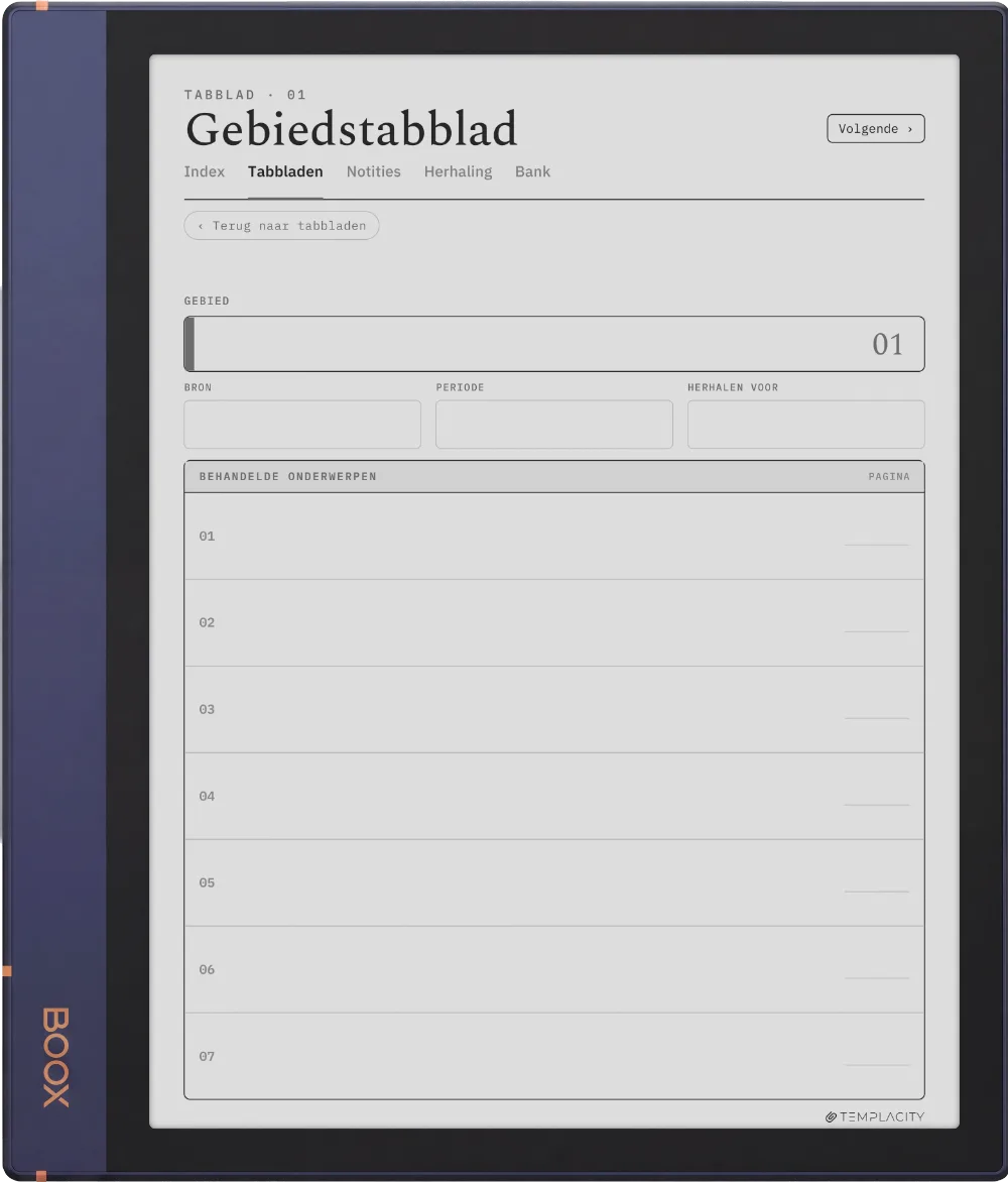 The Planner · Cornell-notities Boox Note Air2 pagina 4
