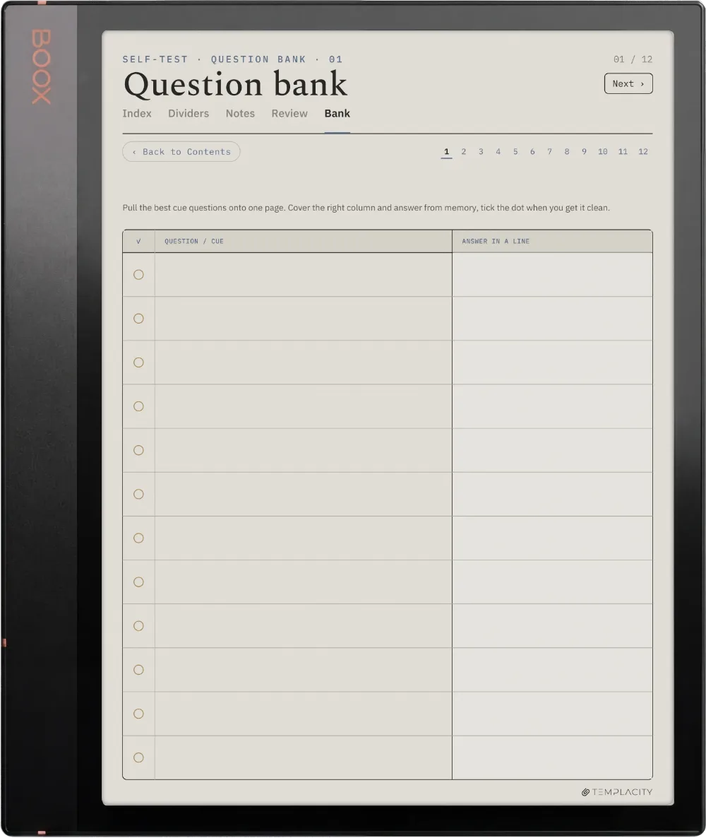 The Planner · Cornell Notes Boox Note Air3 C page 3