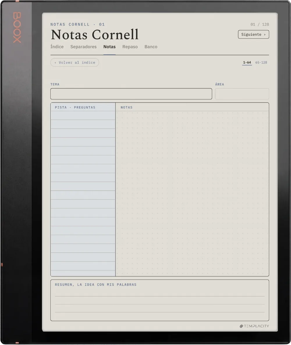 The Planner · Notas Cornell Boox Note Air3 C página 1