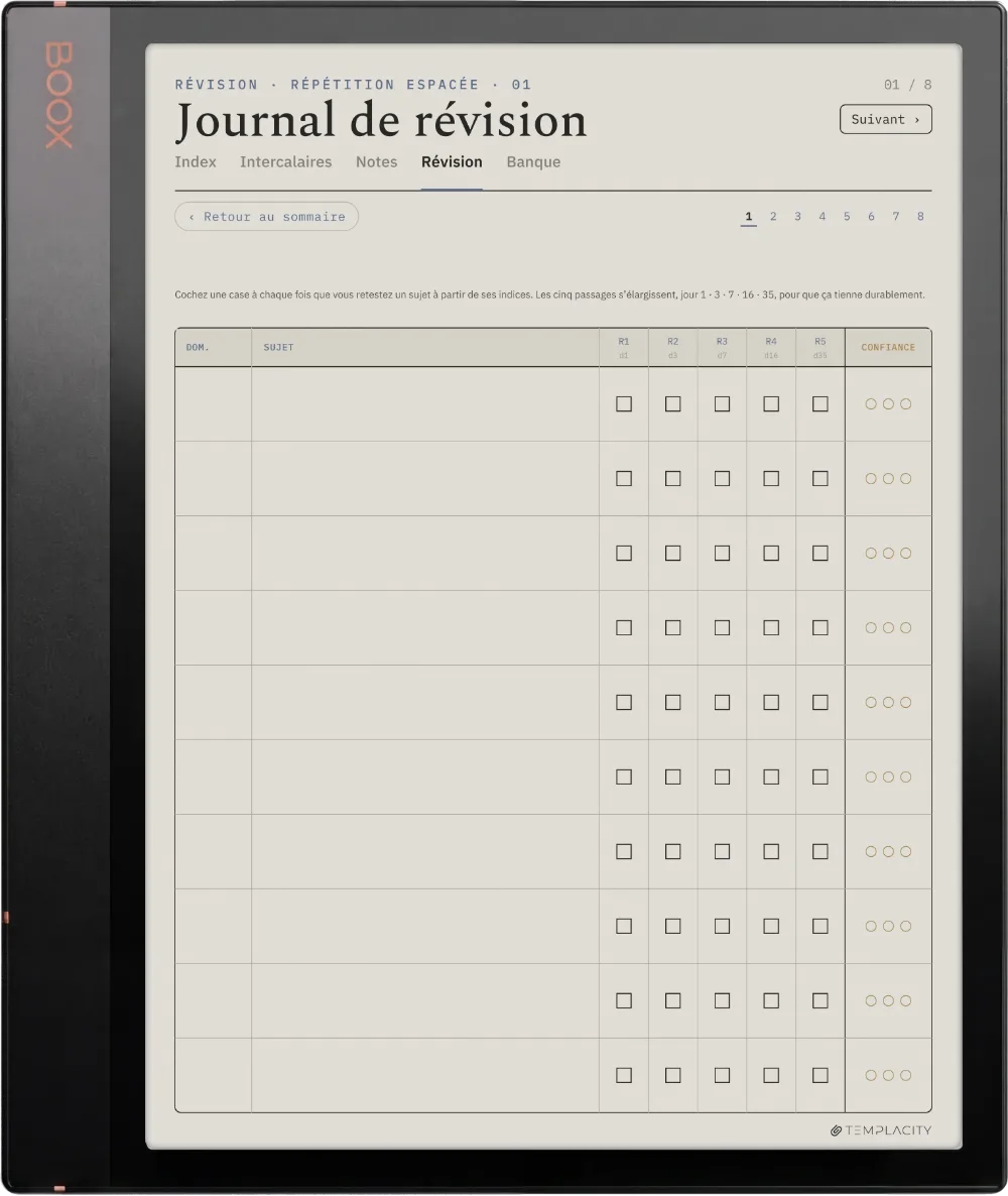 The Planner · Cornell Notes Boox Note Air3 C page 2