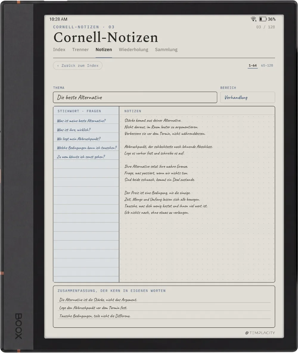 The Planner auf dem Boox Note Air4 C