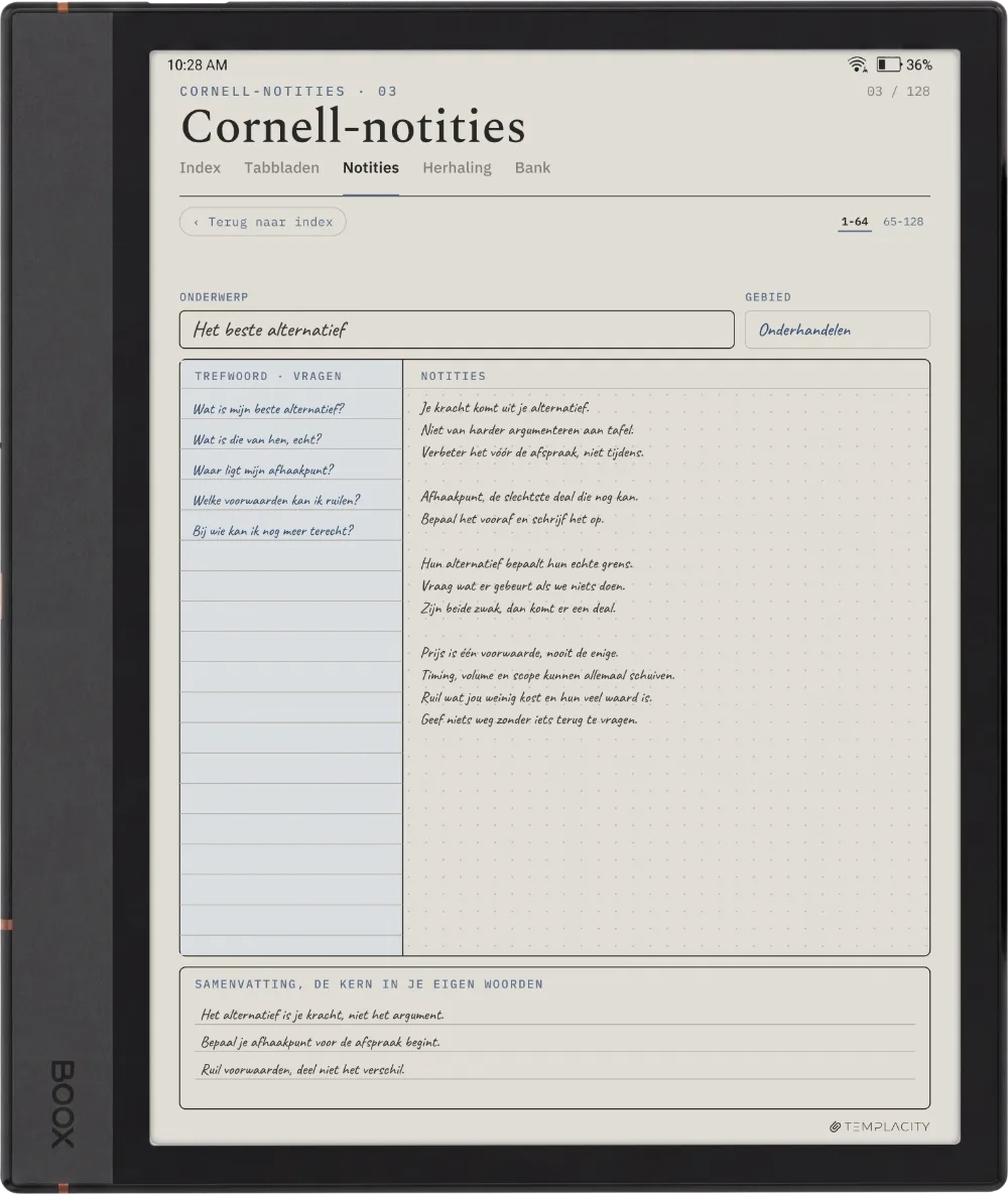 The Planner op de Boox Note Air4 C