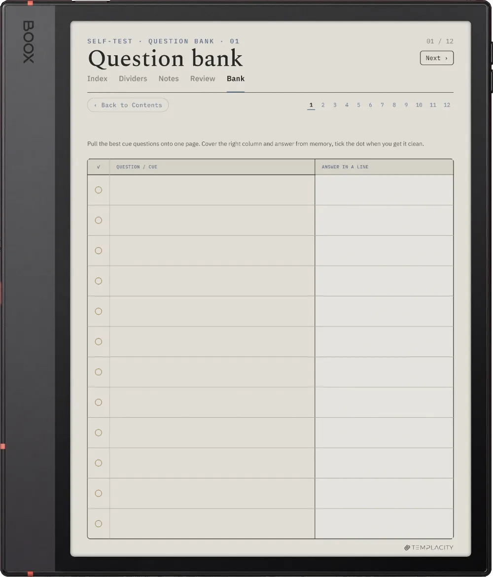 The Planner · Cornell Notes Boox Note Air5 C page 3