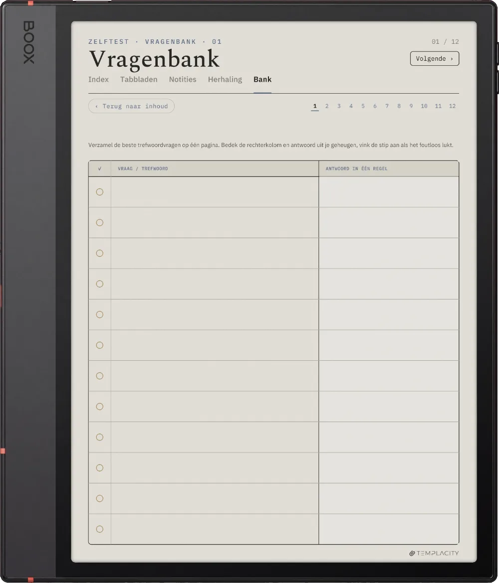 The Planner · Cornell-notities Boox Note Air5 C pagina 3