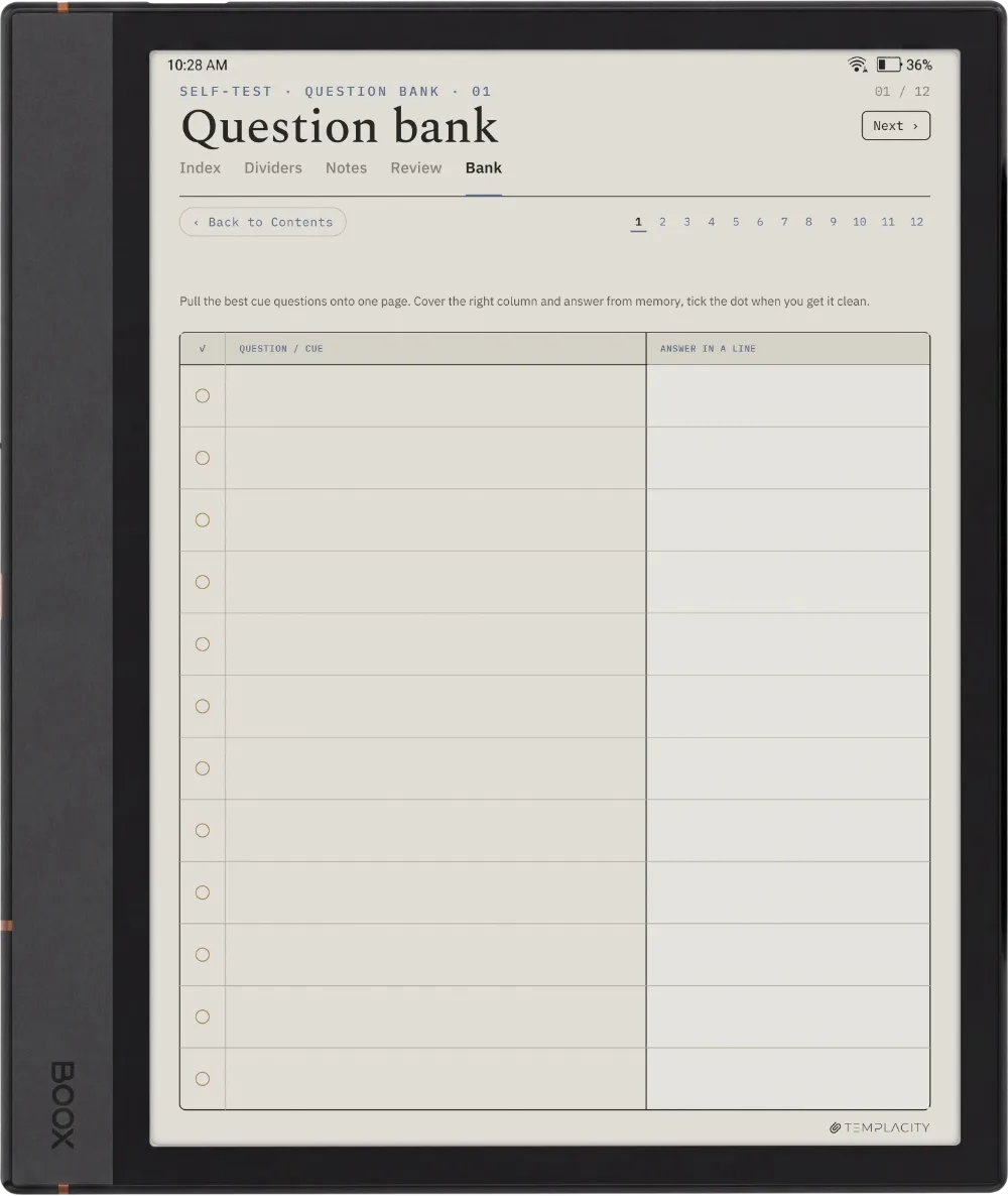 The Planner · Cornell Notes Boox Note Max page 3
