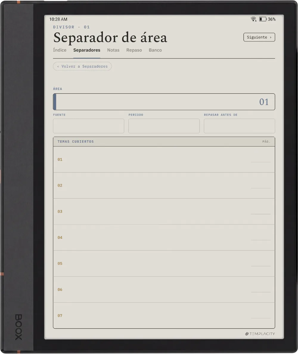 The Planner · Notas Cornell Boox Note Max página 4