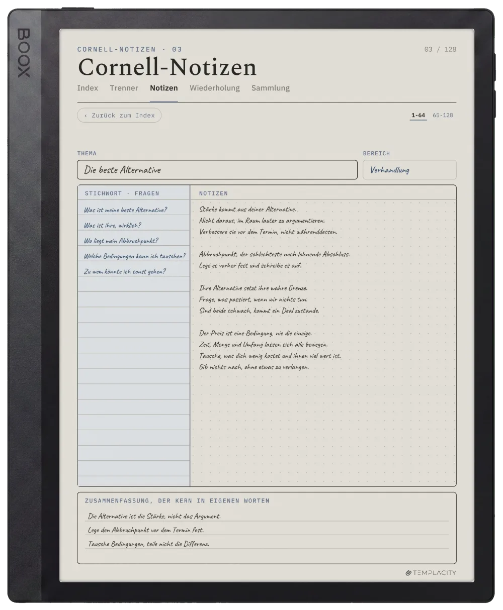 The Planner auf dem Boox Tab Ultra C Pro