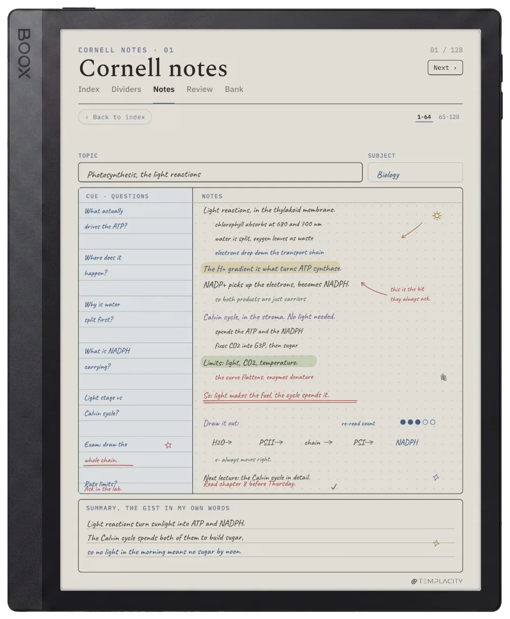 The Planner on the Boox Tab Ultra C Pro