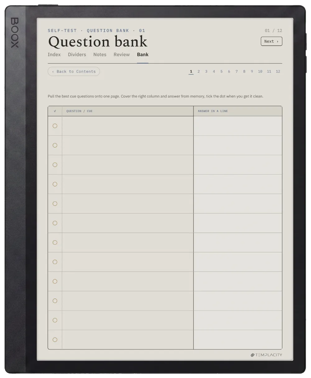 The Planner · Cornell Notes Boox Tab Ultra C Pro page 3