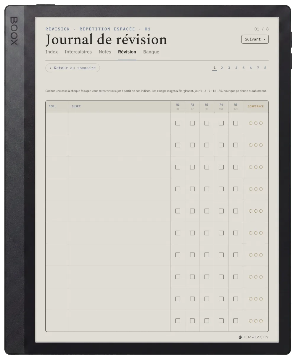 The Planner · Cornell Notes Boox Tab Ultra C Pro page 2