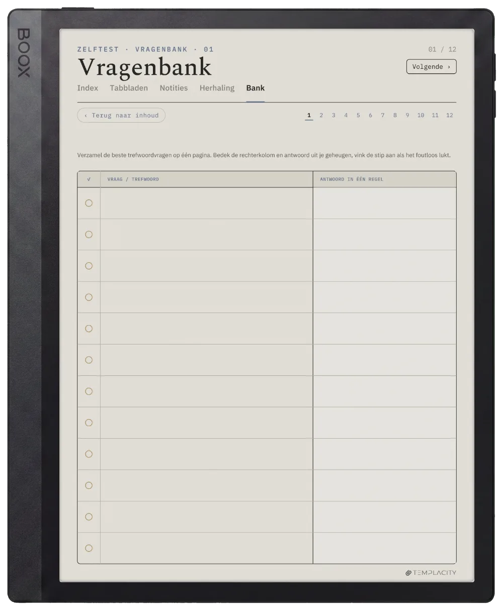 The Planner · Cornell-notities Boox Tab Ultra C Pro pagina 3