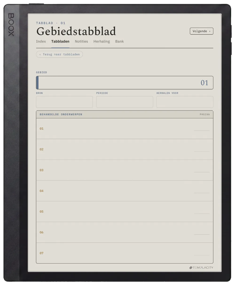 The Planner · Cornell-notities Boox Tab Ultra C Pro pagina 4