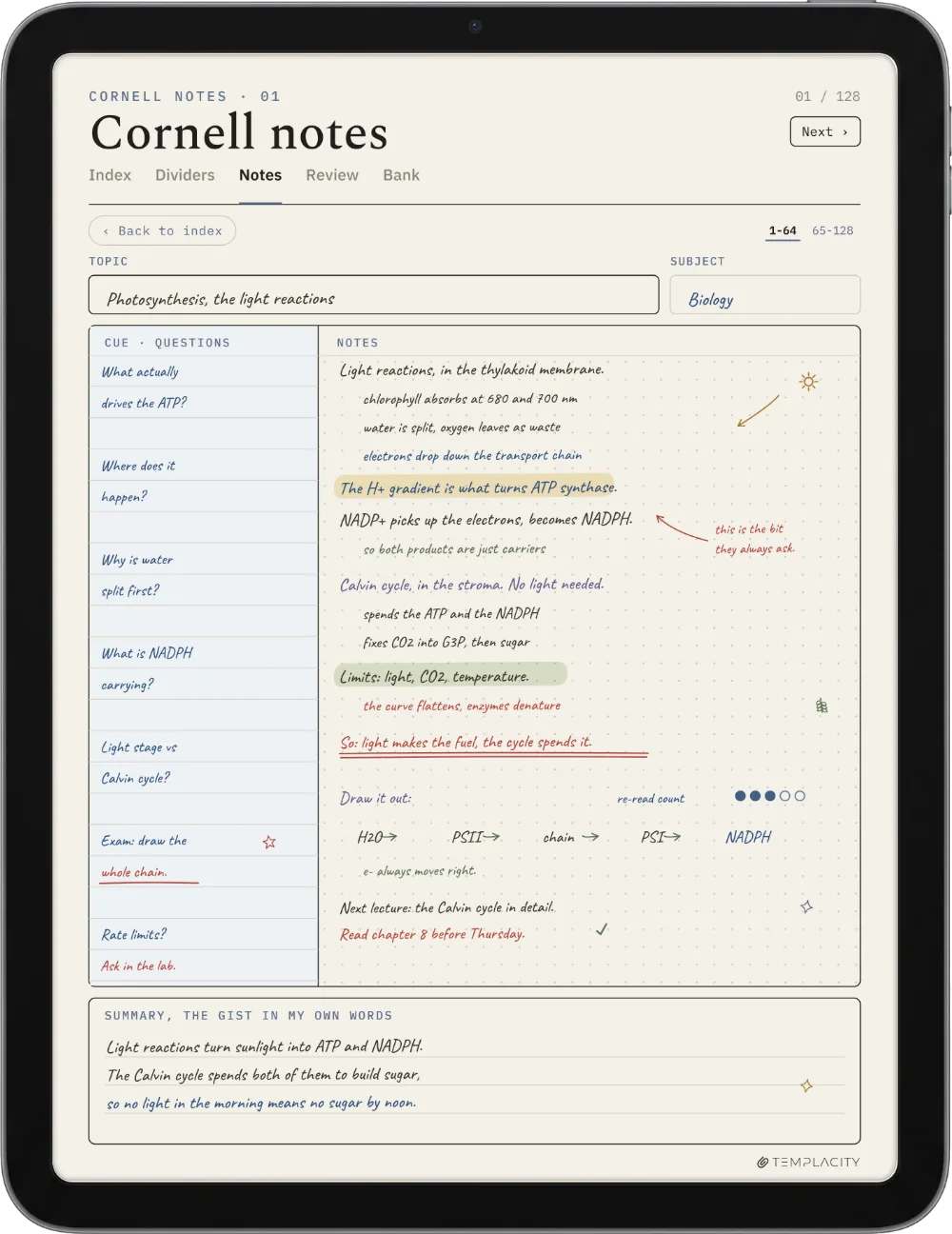 The Planner on the iPad
