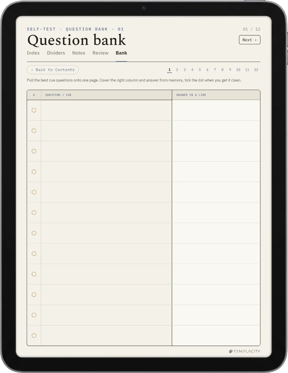 The Planner · Cornell Notes iPad page 3