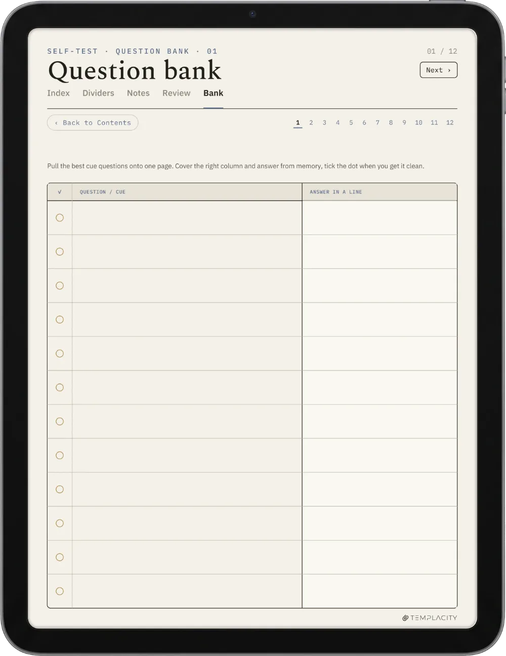 The Planner · Cornell Notes iPad page 3