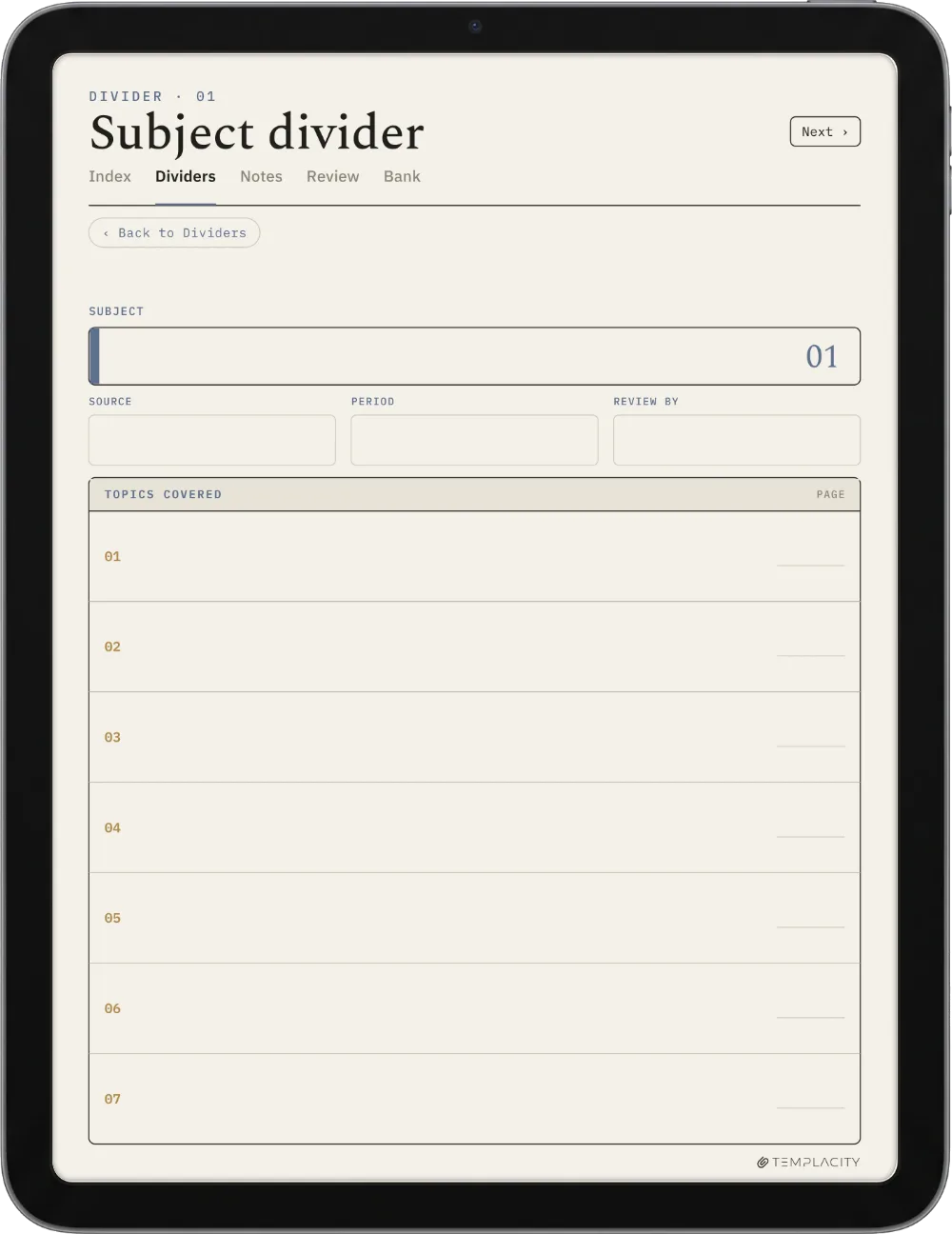The Planner · Cornell Notes iPad page 4