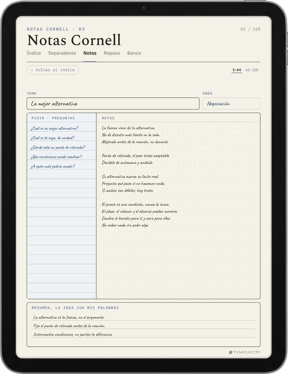 The Planner en el iPad