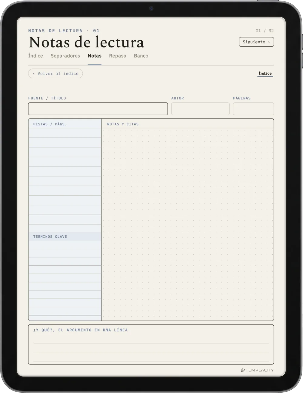 The Planner · Notas Cornell iPad página 5