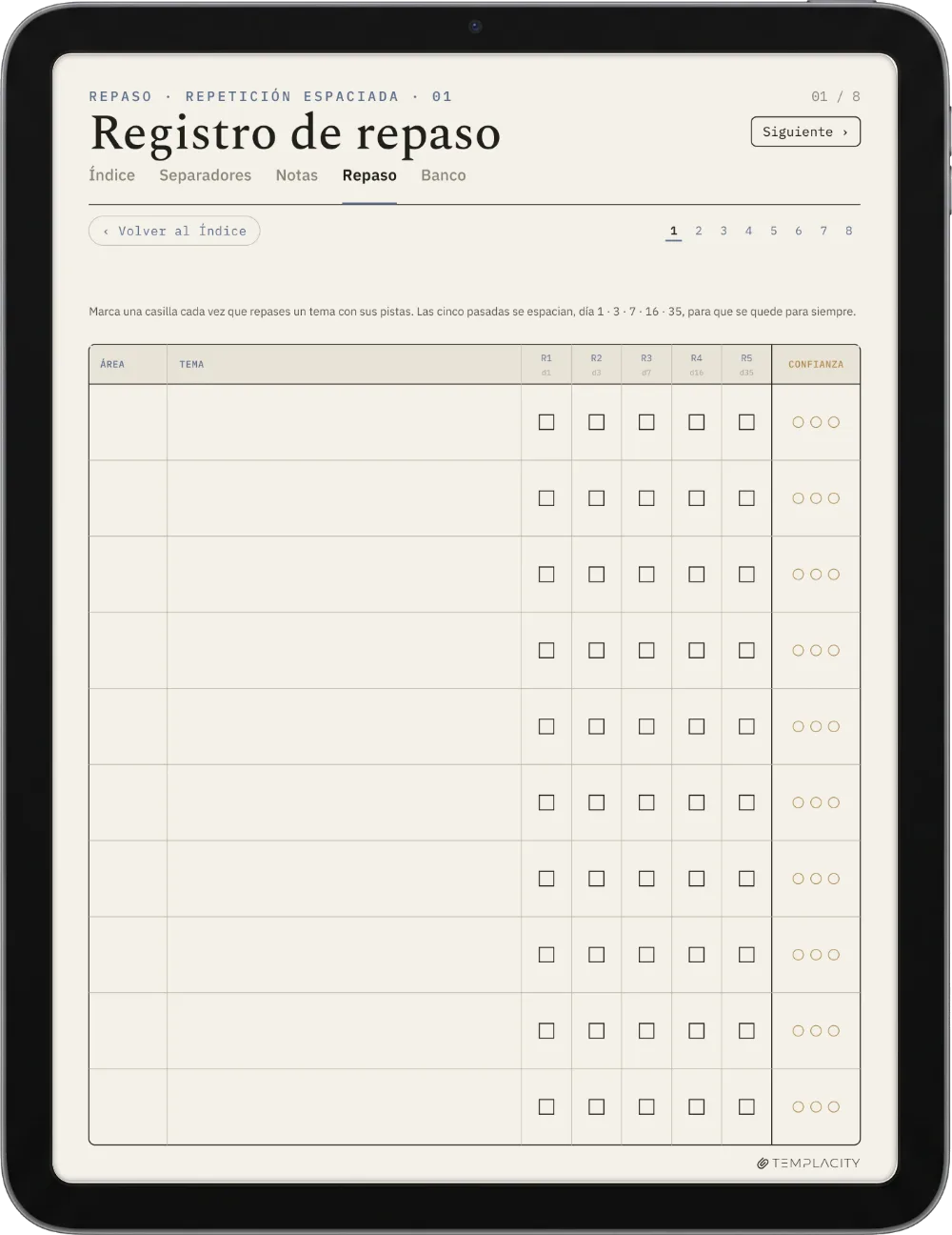 The Planner · Notas Cornell iPad página 2