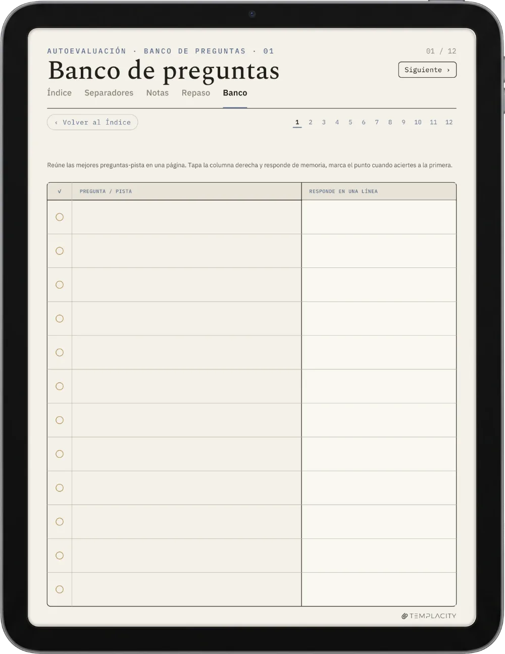 The Planner · Notas Cornell iPad página 3