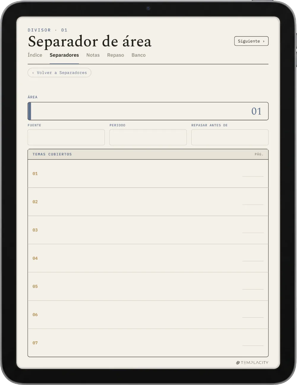 The Planner · Notas Cornell iPad página 4