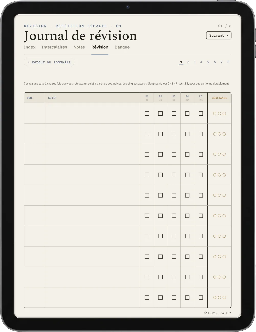 The Planner · Cornell Notes iPad page 2