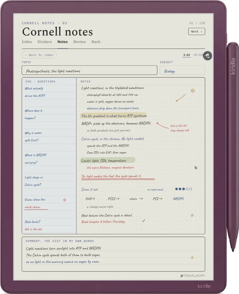 The Planner on the Kindle Scribe Colorsoft
