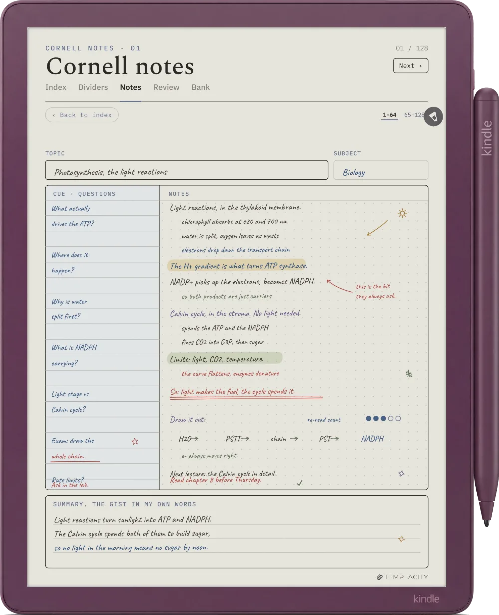 The Planner on the Kindle Scribe Colorsoft