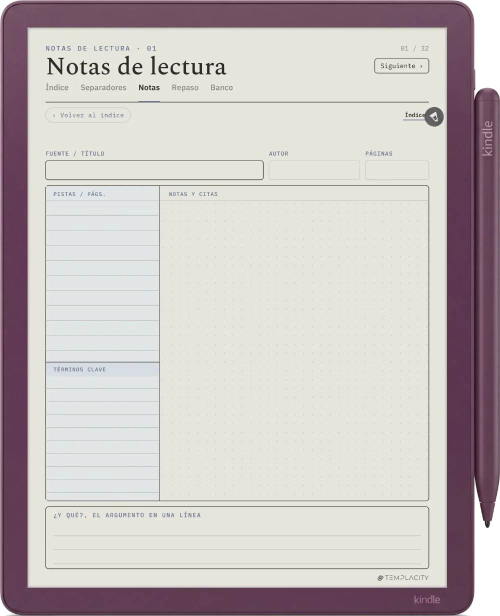 The Planner · Notas Cornell Kindle Scribe Colorsoft página 5